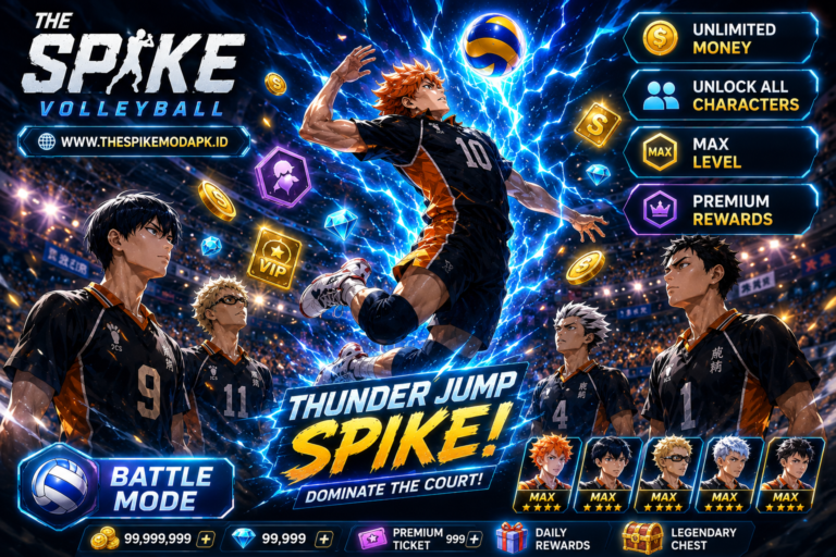 The Spike Mod APK – Unlock All Characters, Unlimited Money & Max Level (2025) 4 The Spike Mod APK – Unlock All Characters, Unlimited Money & Max Level (2025)