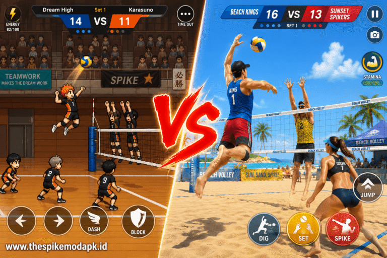 The Spike MOD APK vs Beach Volleyball MOD APK: Which One Actually Wins in 2026? 6 The Spike MOD APK vs Beach Volleyball MOD APK comparison 2026