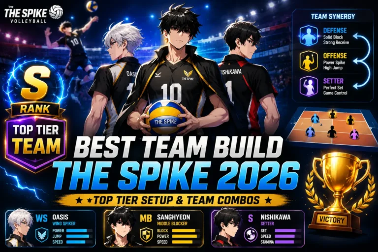 Best Team Build The Spike Volleyball 2026: Top Tier Setup 4 Best Team Build The Spike Volleyball 2026 featuring the strongest team lineup, top tier players, and best team combination for competitive gameplay.
