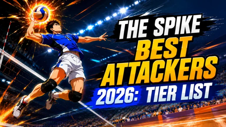 The Spike Best Attackers 2026 Tier List, Stats, and How to Unlock Them 1 The Spike best attackers 2026 tier list featured image showing a wing spiker mid-spike